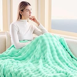 NEWCOSPLAY Throw Blanket for Couch Aqua Super Soft