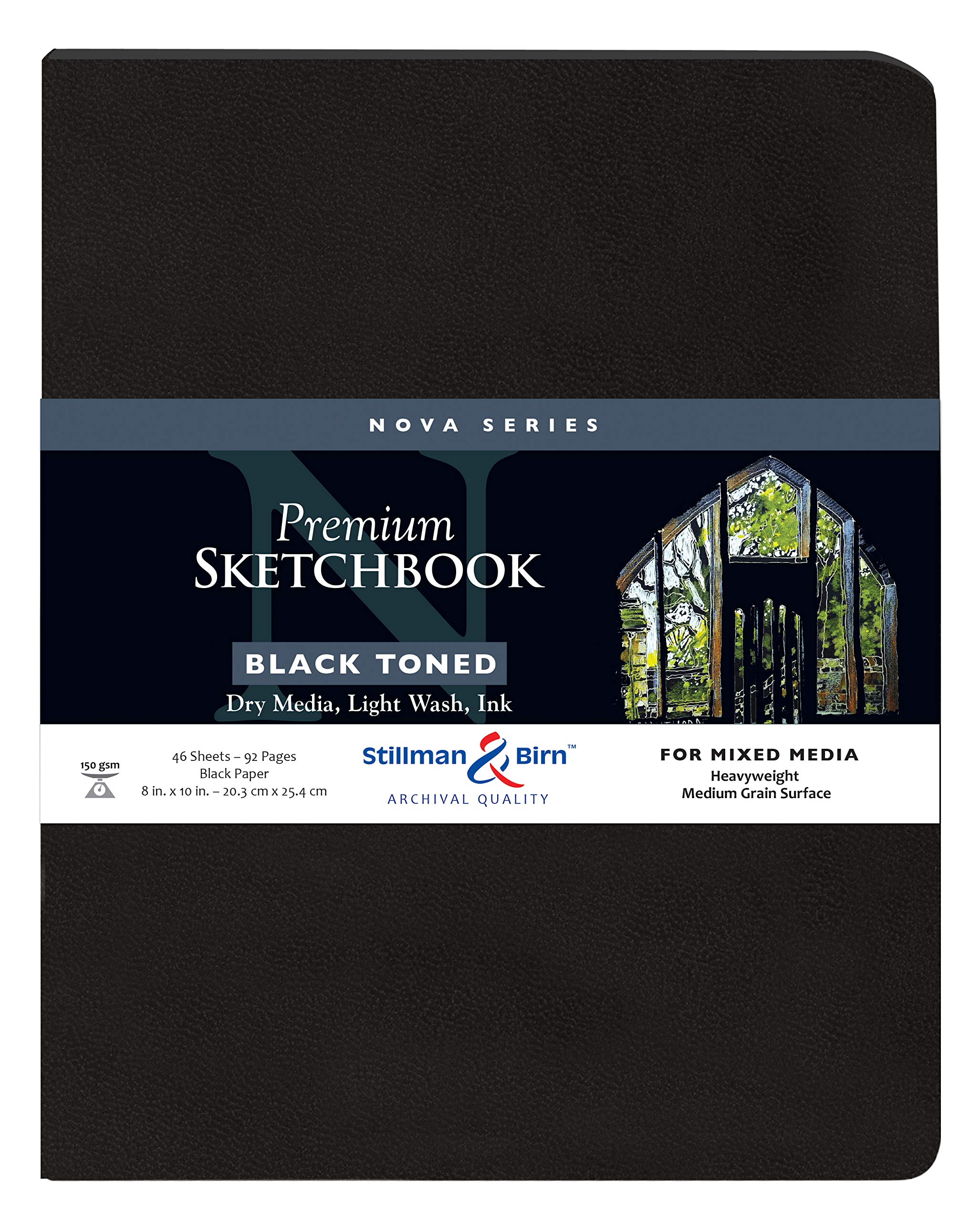 Stillman & Birn Nova Softcover Sketchbook, Black, 8 x 10 inches