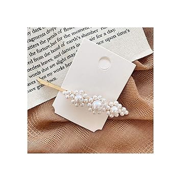 Amazon Com 1 2pc Pearl Metal Hairclips Women Hair Clip Hairpin