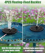 SZMP Solar Water Fountain Glass Panel 3.5W 7 Nozzles 2000mAh Battery Colorful view 5