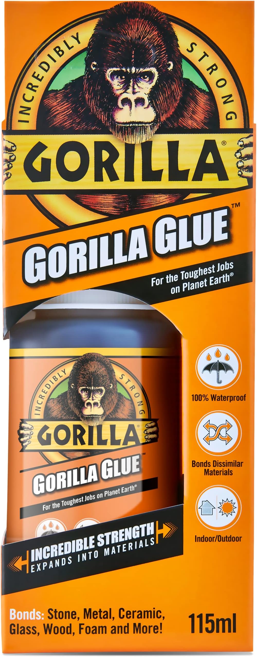 Gorilla Glue 115ml All Purpose Adhesive Bonds Dissimilar Materials