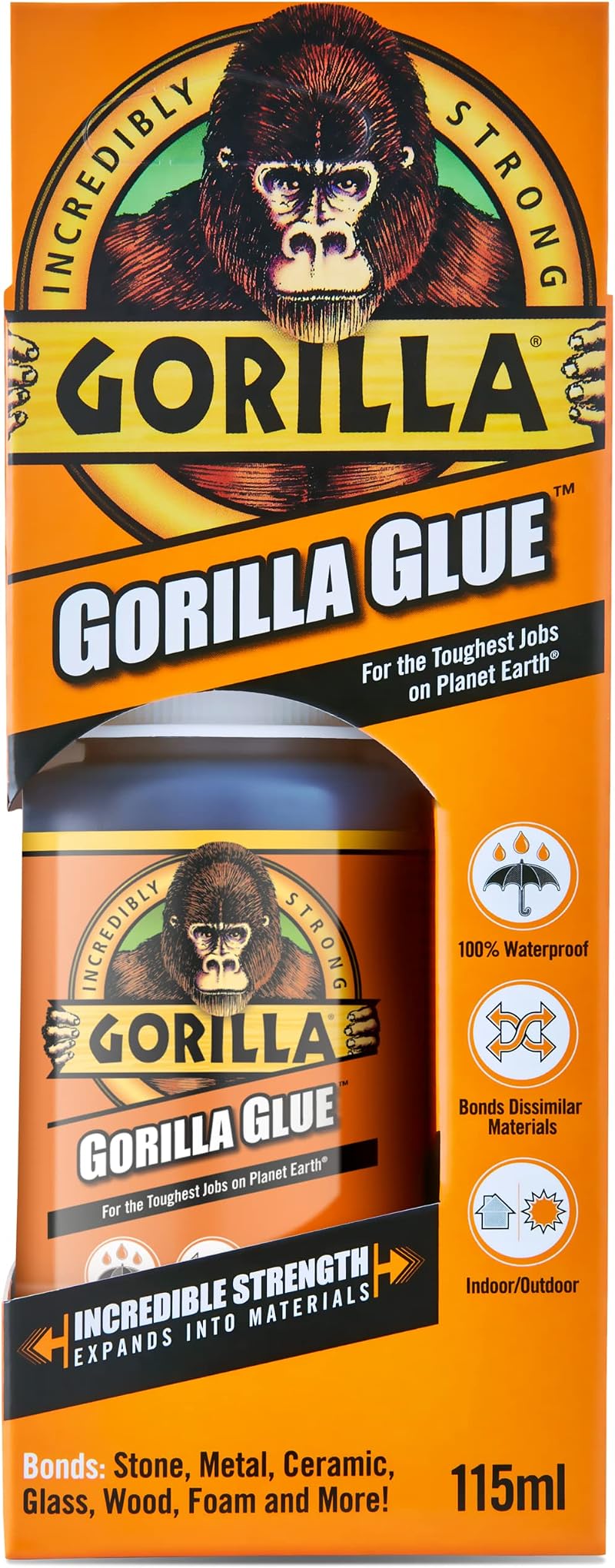 Gorilla Glue 115ml All Purpose Adhesive Bonds Dissimilar Materials