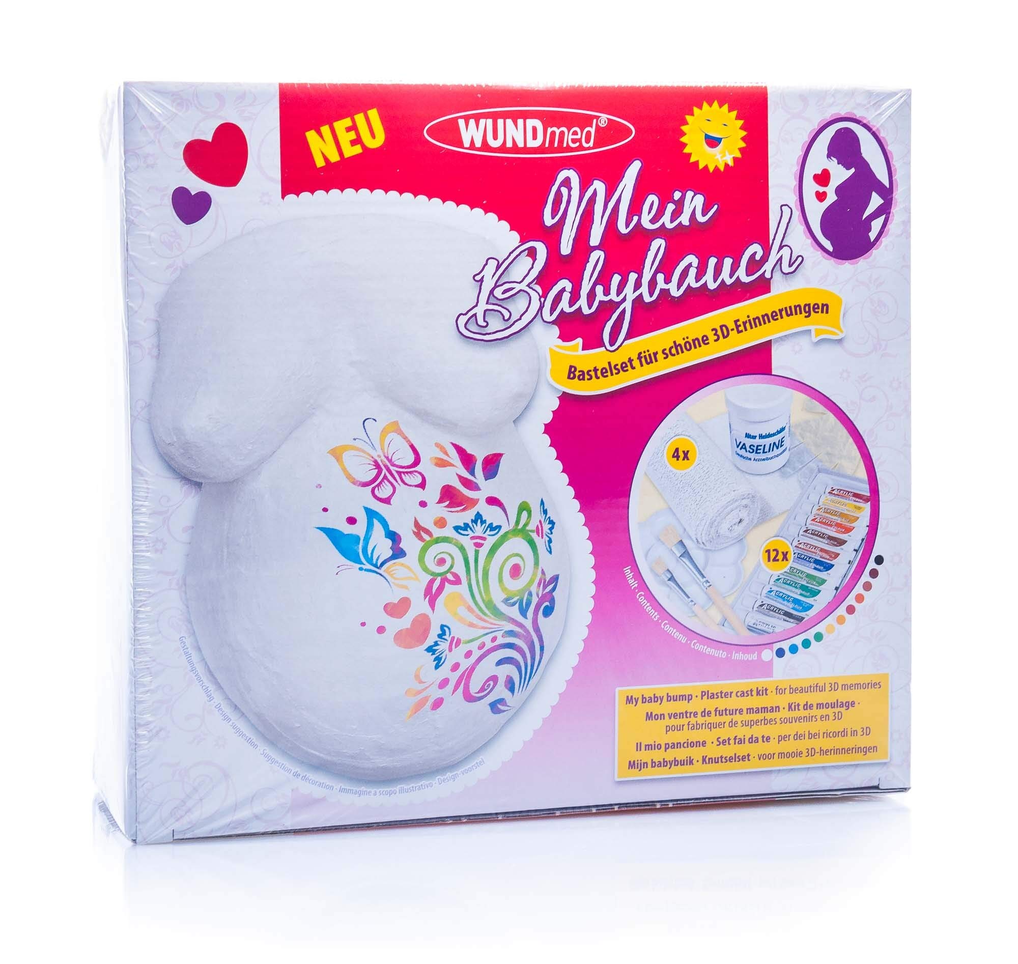Bluecool WUNDmed - Mein Babybauch, Plaster Craft Set for Beautiful 3D Memories