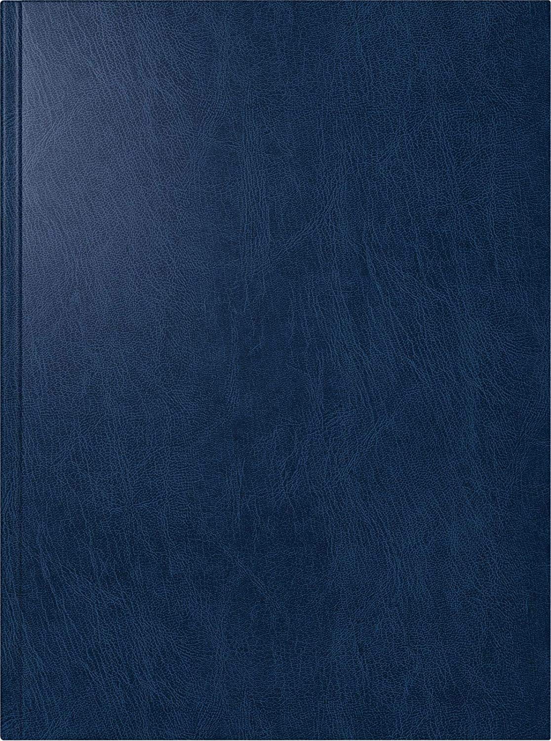 BRUNNEN 1079760301 book calendar model 797, 2 pages = 1 week, 16.8 x 24.0 cm, Miradur cover, blue, calendar 2021