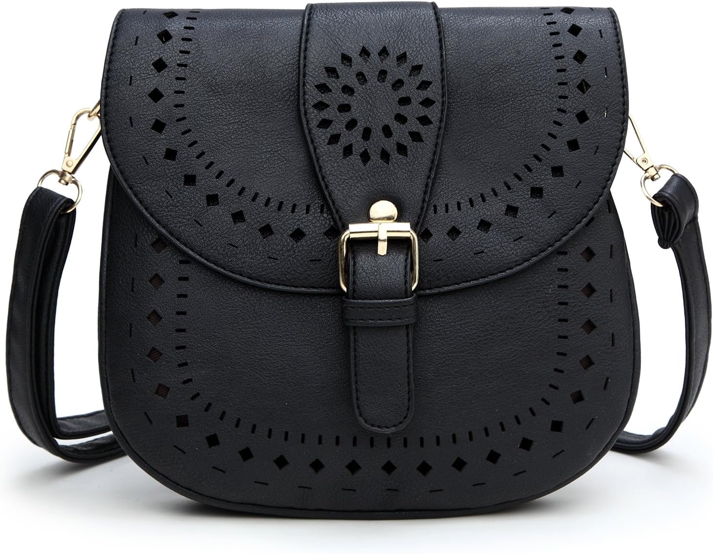 Forestfish Ladie's PU Leather Vintage Hollow Bag Crossbody Bag Shoulder Bag