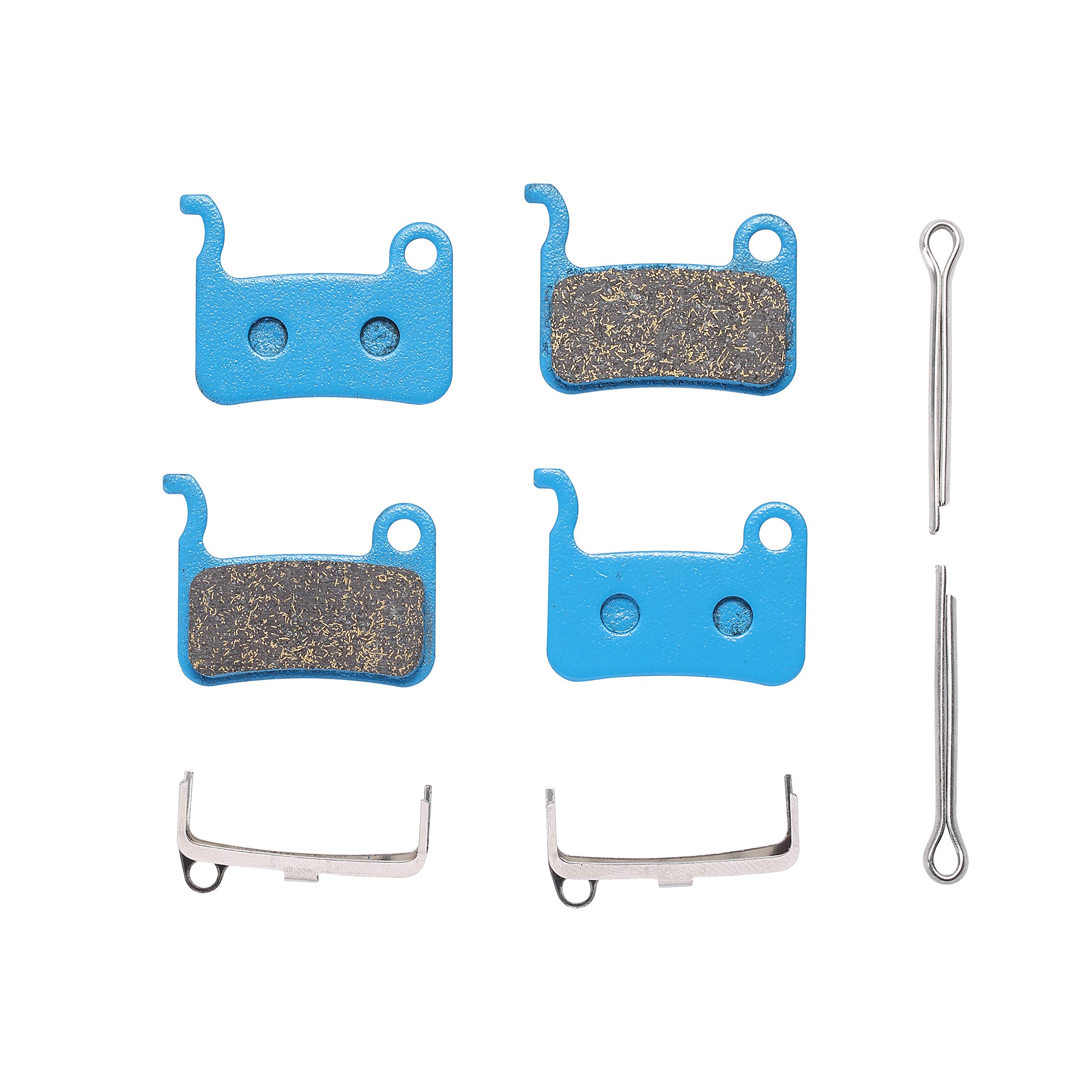 2 Pairs Bicycle Disc Brake Pads for Shimano Deore M535 M595 M596 Deore XT M765 M775 M776 XTR M965 M966 M975 LX M585 SLX M665 T665 (Multi-Metallic)