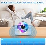 Gueray Portable CD Player Bluetooth Desktop HiFi Speakers FM Radio Remote USB view 3