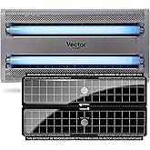 Catchmaster Vector 30 Silver Commercial UV Fly Light Trap, 1,500 Sq Ft | Wall Mount UV Fly Light Trap Covers 1,500 Sq Ft, Glue Board Insect Trap For Restaurants, Delis, Food Prep &amp; Medical Areas