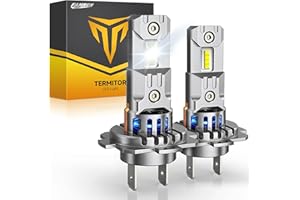 FAHREN Upgraded & Brightest H7 Led Bulbs, (1,000%) 10X 50,000LM Ultra Bright 6500K H7 fog light, Mini Size No Adapter Needed.IP68 Waterproof,Plug and Play, Pack of 2