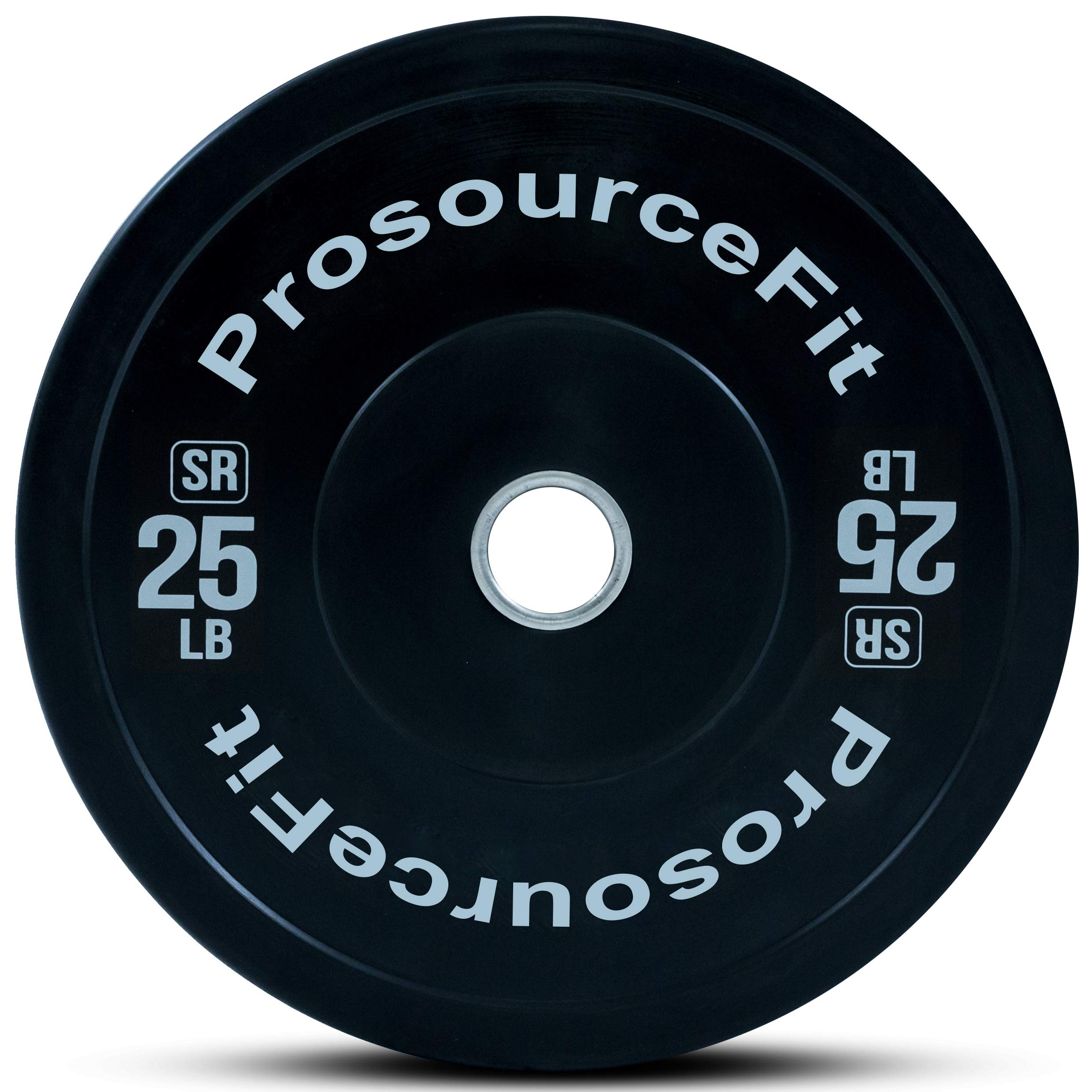 Photo 1 of ***FINAL SALE***ProsourceFit Solid Rubber Bumper Plates (Sold Individually) with Steel Insert, 25lb, Power Lifting, Strength Training