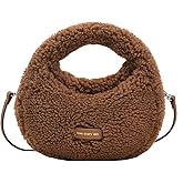 Extolove Furry Purse for Women Faux Fur Bag Cute Lambswool Fuzzy Crossbody Bags Top-Handle Fluffy Handbag