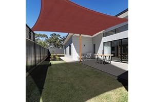 Ankuka Waterproof Sun Shade Sails Canopy Awning Shelter, UV Blockage Backyard Patio Garden Carport(13'x19.5', Terra)