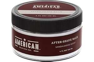 American Shaving Co. After Shave Balm for Smooth (Sandalwood Scent), Soothes and Moisturizes Face After Shaving, Treats Redness & Razor Burn, Post Shave Lotion 4 Oz