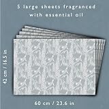 The Master Herbalist Scented Drawer Liners - Classical Heron Design view 4