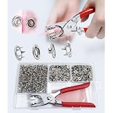 Menylon 200 Sets Metal Snap Button Kit with Pliers Tool for Fabric, 9.5mm | No Sew Snap Fasteners Set, 3/8 Inch Rustproof Clothes Snaps for Clothing, Summer Shirts, DIY