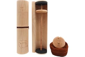 DICHA 3 Inch Drop Spindle Kit- High Low Whorl Wooden Spindles with Tutorial -Weaving Spinning Wheels for Beginners-All in A Gift Box-Perfect Spinner Gifts-Durable,Easy to Use