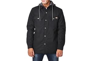 Dickies mens Fleece Hooded Duck Shirt Jacket With Hydroshield