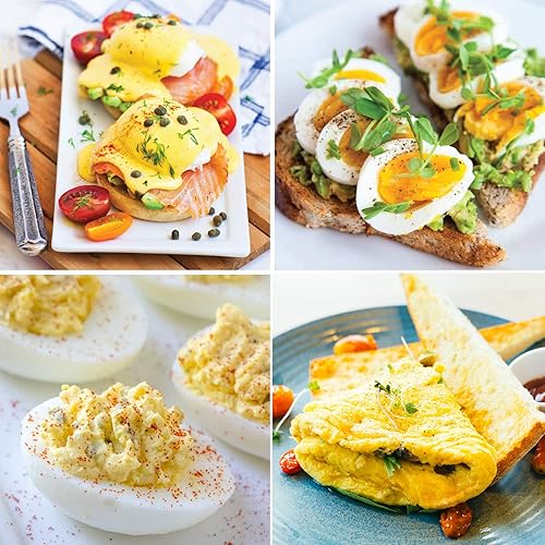 Cuiseur à œufs Elite Gourmet 7 œufs – Durs, Mollets, Pochés, Omelette, Arrêt Auto