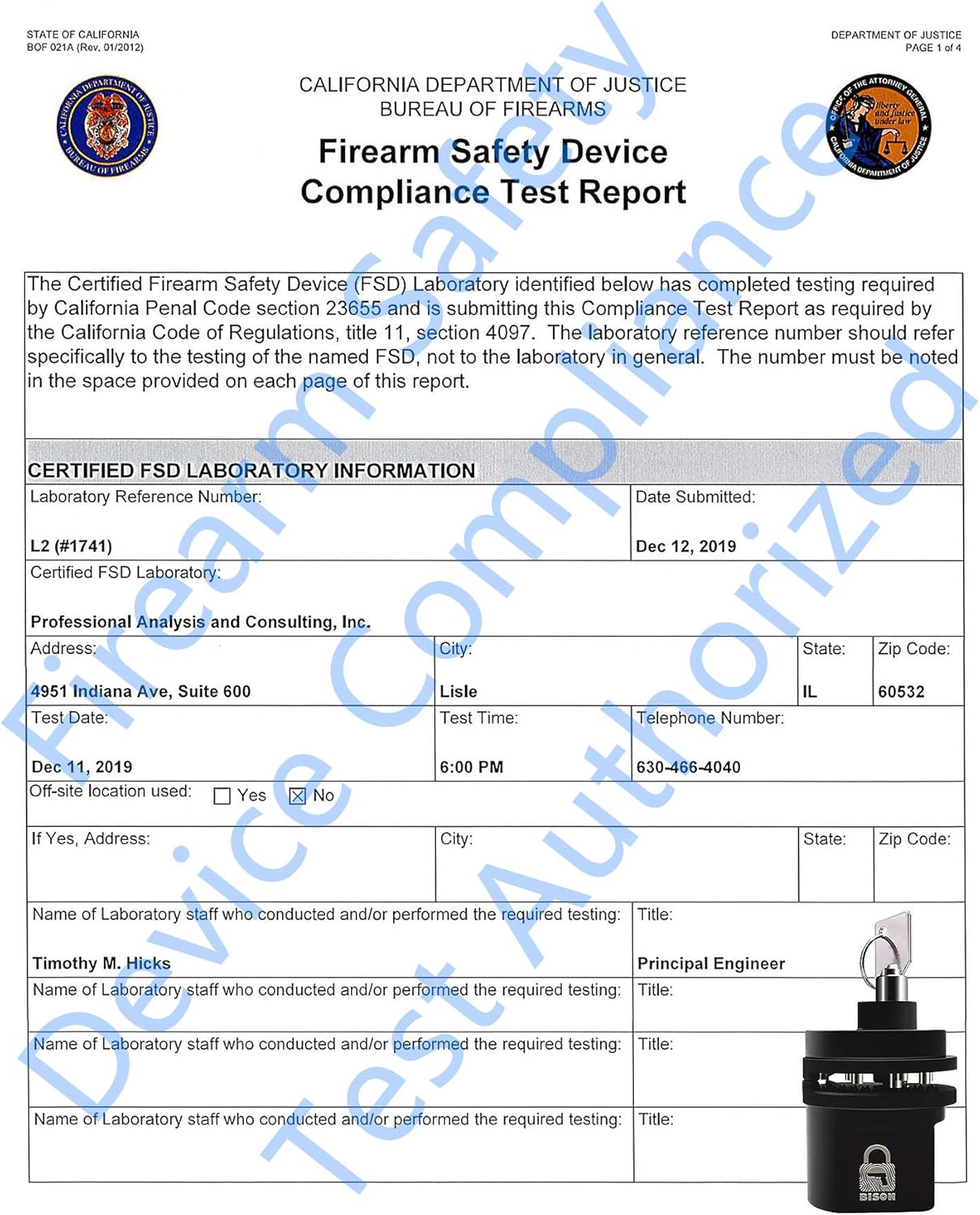 Bison Finger Trigger Lock Gun Locks Fit Most Handguns and Rifles 360 Degree Touch 1 Second Unlock Dust Resistant IP65 Ca Doj Approved Design : Sports & Outdoors
