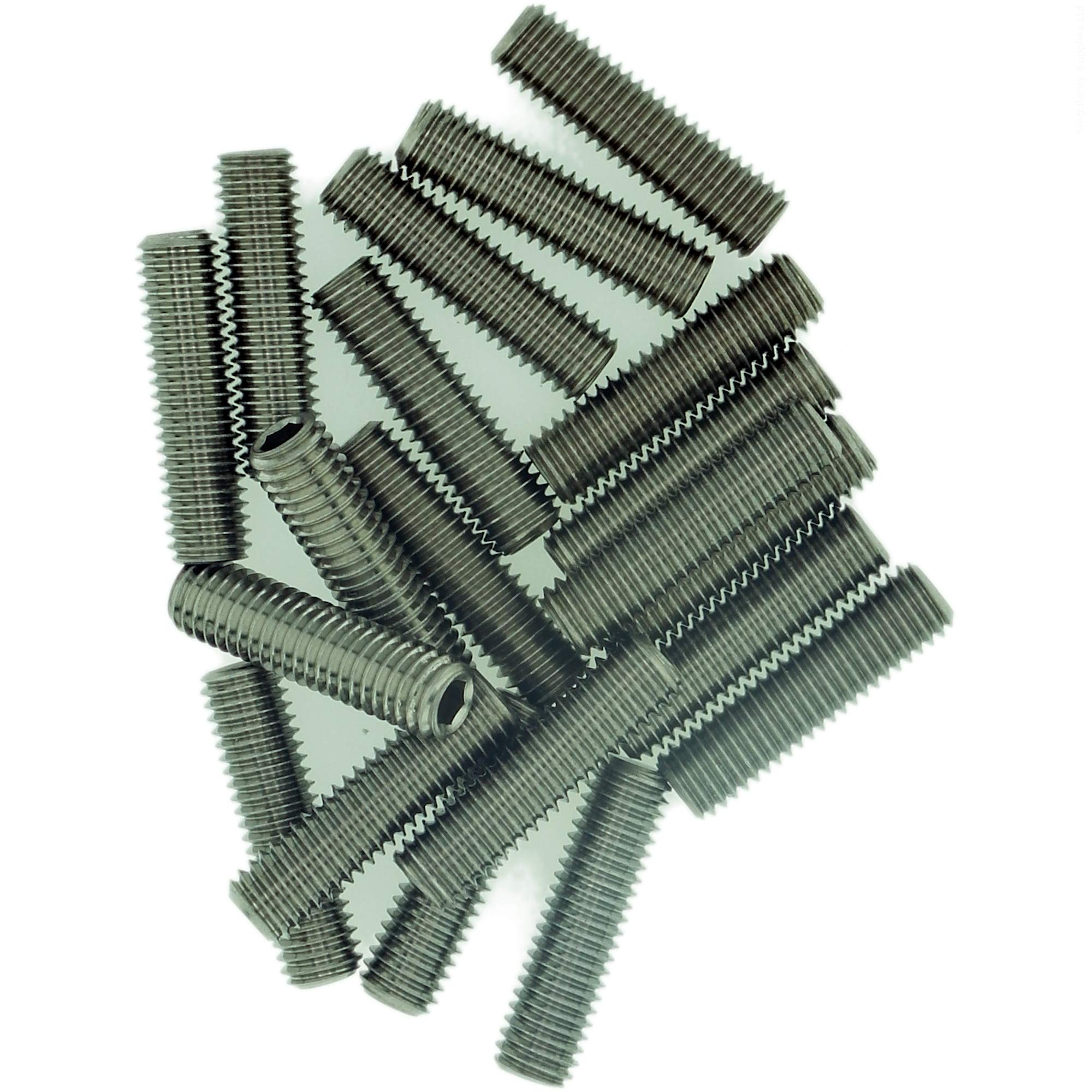 M10 (10mm x 14mm) Hex Socket Grub Screw (Flat Point) - Stainless Steel (A2) (Pack of 20)