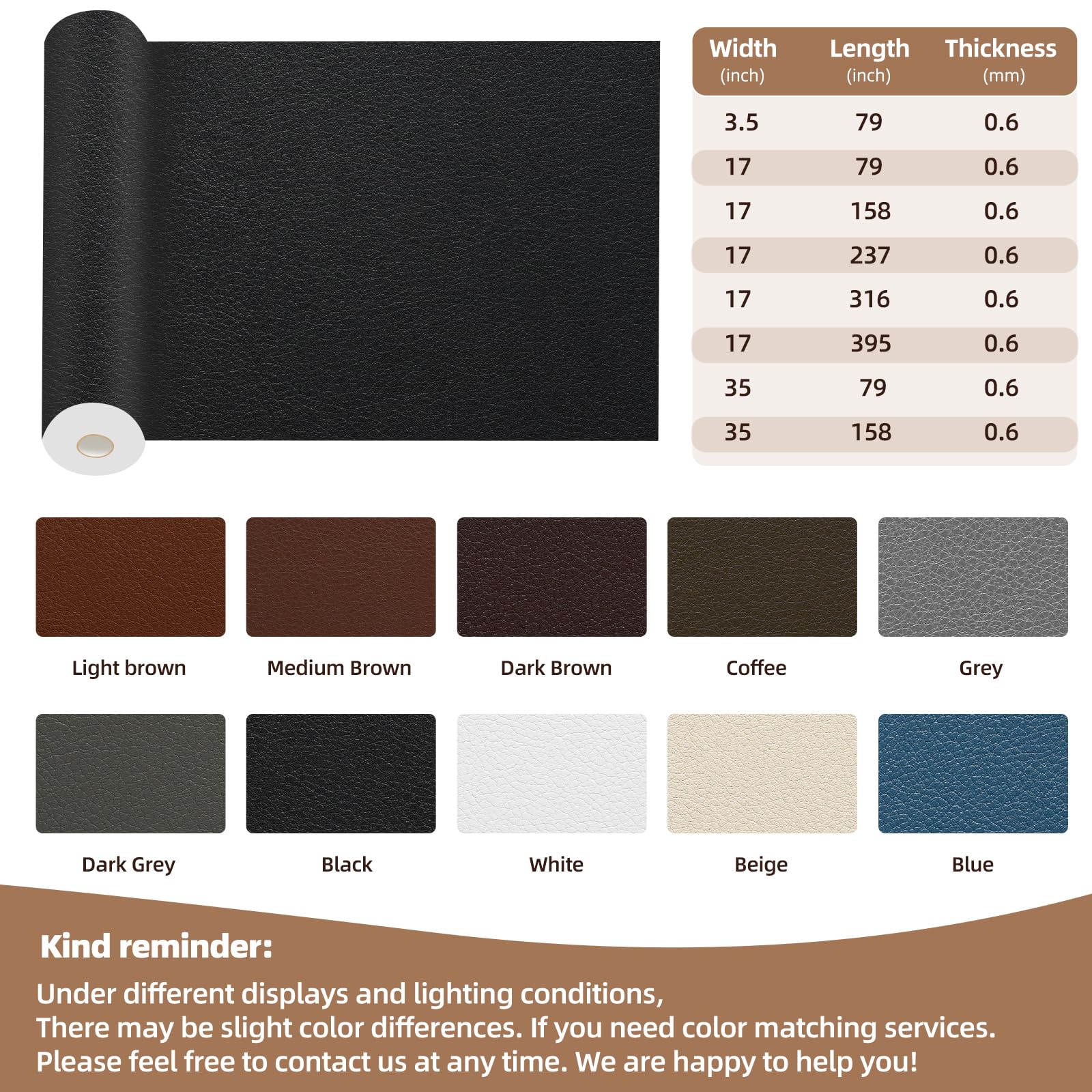 Leather Repair Patch, 17X79 Inch Repair Patch Self Adhesive Waterproof, DIY Large Vinyl Patches for Couches, Furniture, Kitchen Cabinets, Wall （Black, 17X79 Inch）