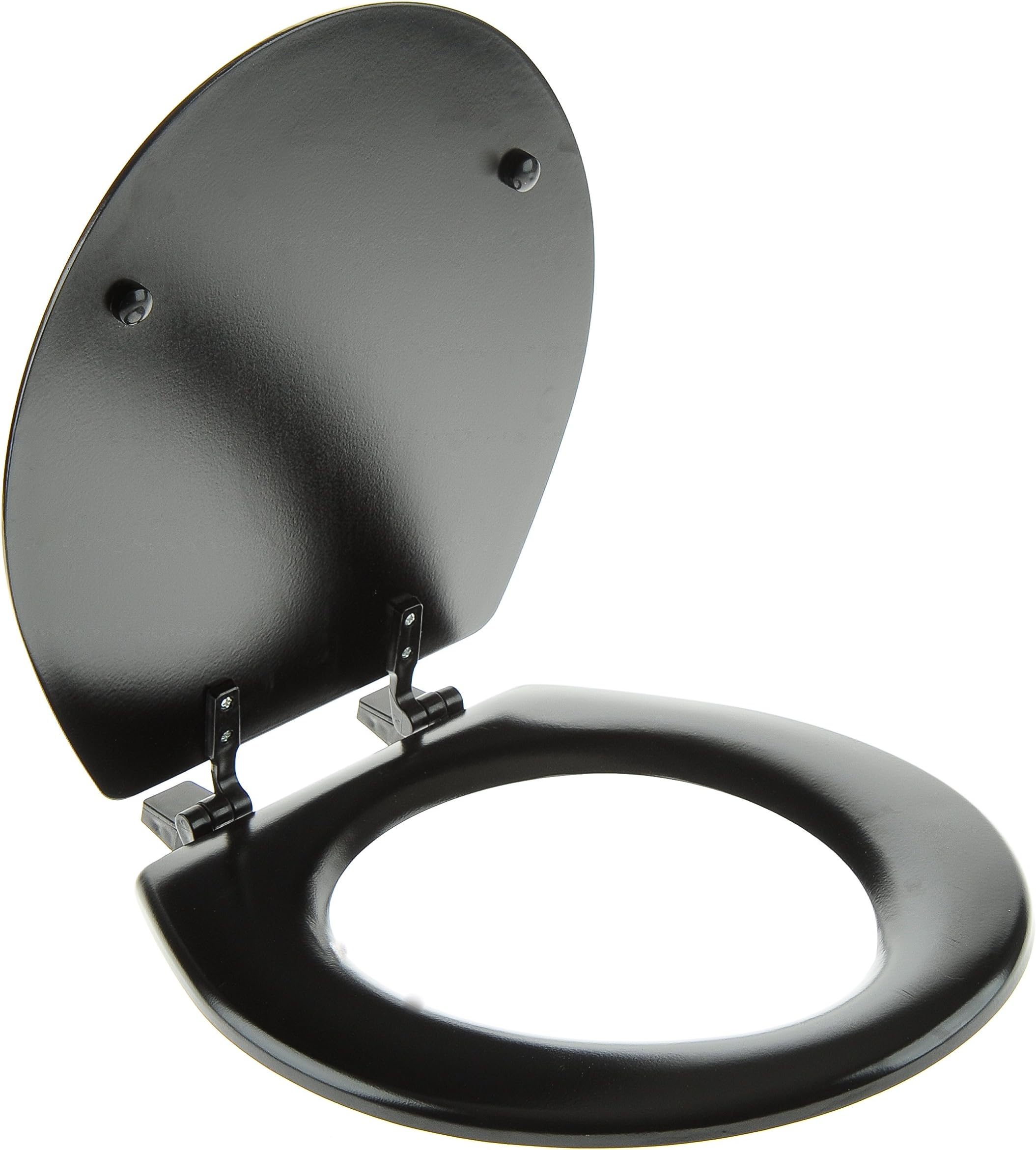 Handi-Craft Classic Value Beveled Wood Toilet Seat - 16.5" Standard Round - Easy Installation & Cleaning, by Unity (Black)