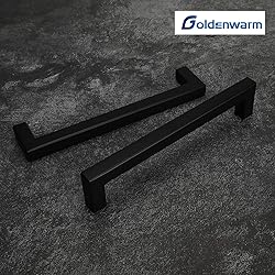 Goldenwarm 30 Pack Black Square Bar Cabinet Pull