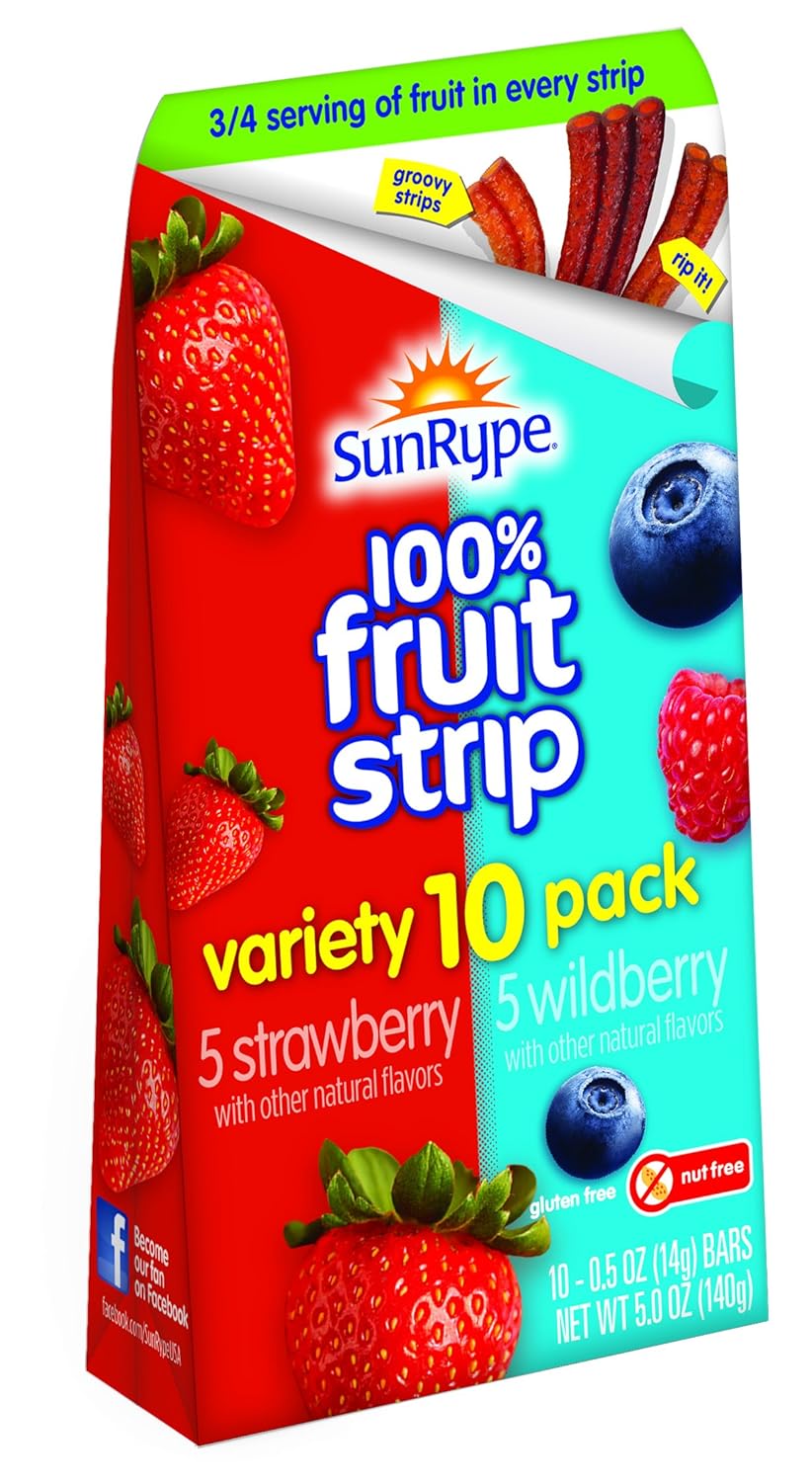 100 Fruit Strips Variety Pack (Strawberry & Wildberry