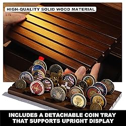 VisualHome Premium Military Challenge Coin Display