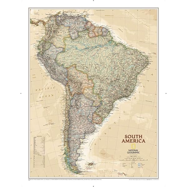 National Geographic North America Wall Map - Executive (23.5