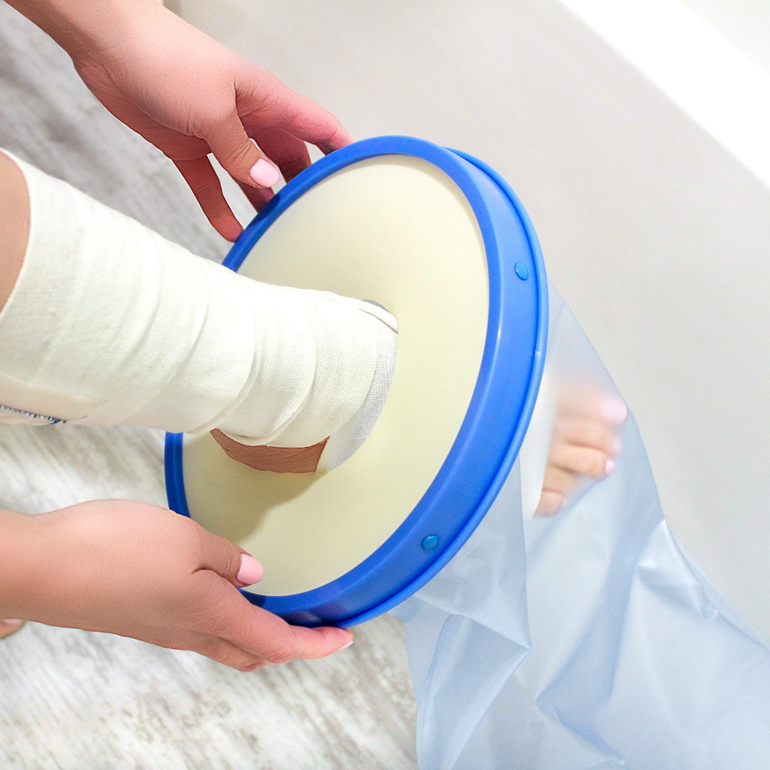 DMI Reusable Waterproof Cast Cover, Wound Barrier and Bandage Protector for Adult Leg, Foot and Ankle Providing Watertight Seal in Showers, Baths and Pools: Health & Personal Care