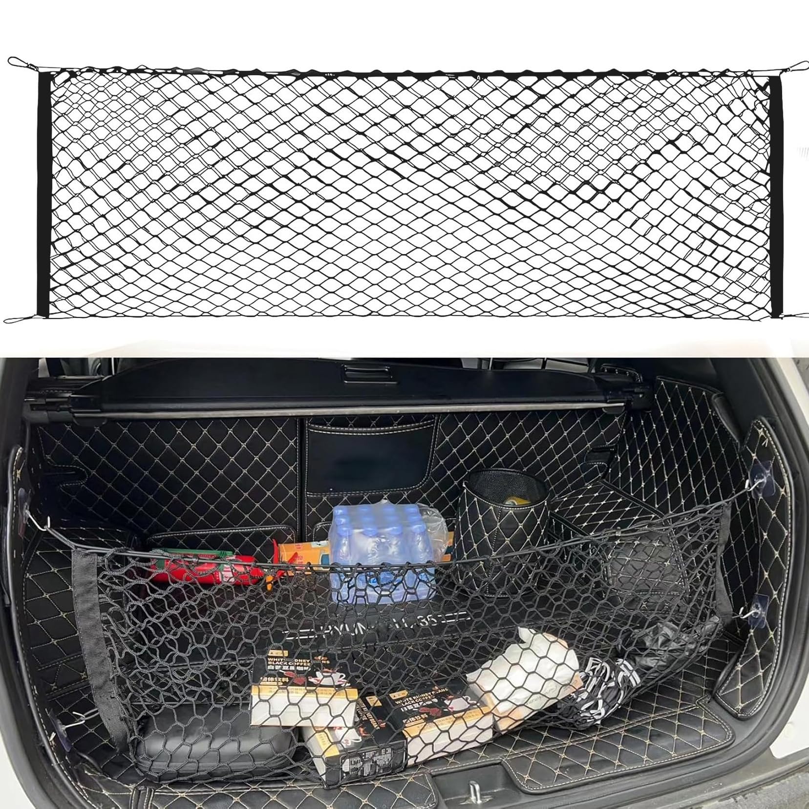 Photo 1 of *****MISSING HOOK****Rear Trunk Cargo Net for SUV Compatible with 2019 2020 2021 2022 2023 2024 2025 BMW x7