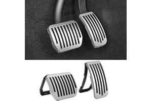 Arcoche Performance ABS Pedal Pad Accessories Brake for Tesla Model y Juniper Accessories Model 3 Highland Accessories 2017-2026 Non-Slip Protector Accessories Foot Pedal Pad Replacement （Silver）
