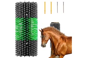 LEADGOODS Full Massage Brush Kit for Itch and Scratch Relief on Livestock's Back - Suitable for Horses, Cattle, Goats, Sheep, and Pigs