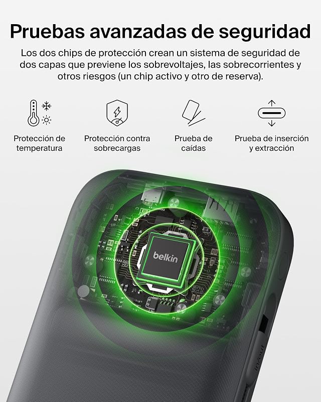 UltraCharge Pro Carregamento Rápido Bateria Externa de 27000mAh, Power Bank com Cabo USB C Integrado, USB PD e USB A de 240 W, Bateria Portátil para MacBook Pro, iPhone, iPad, Galaxy, Pixel, Cinzento Carvão