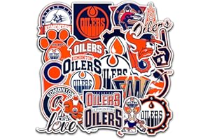 23 PCS Edmonton American Hockey Oilers Stickers for Water Bottle, Laptop, Bicycle, Computer, Motorcycle, Travel Case, Car Dec