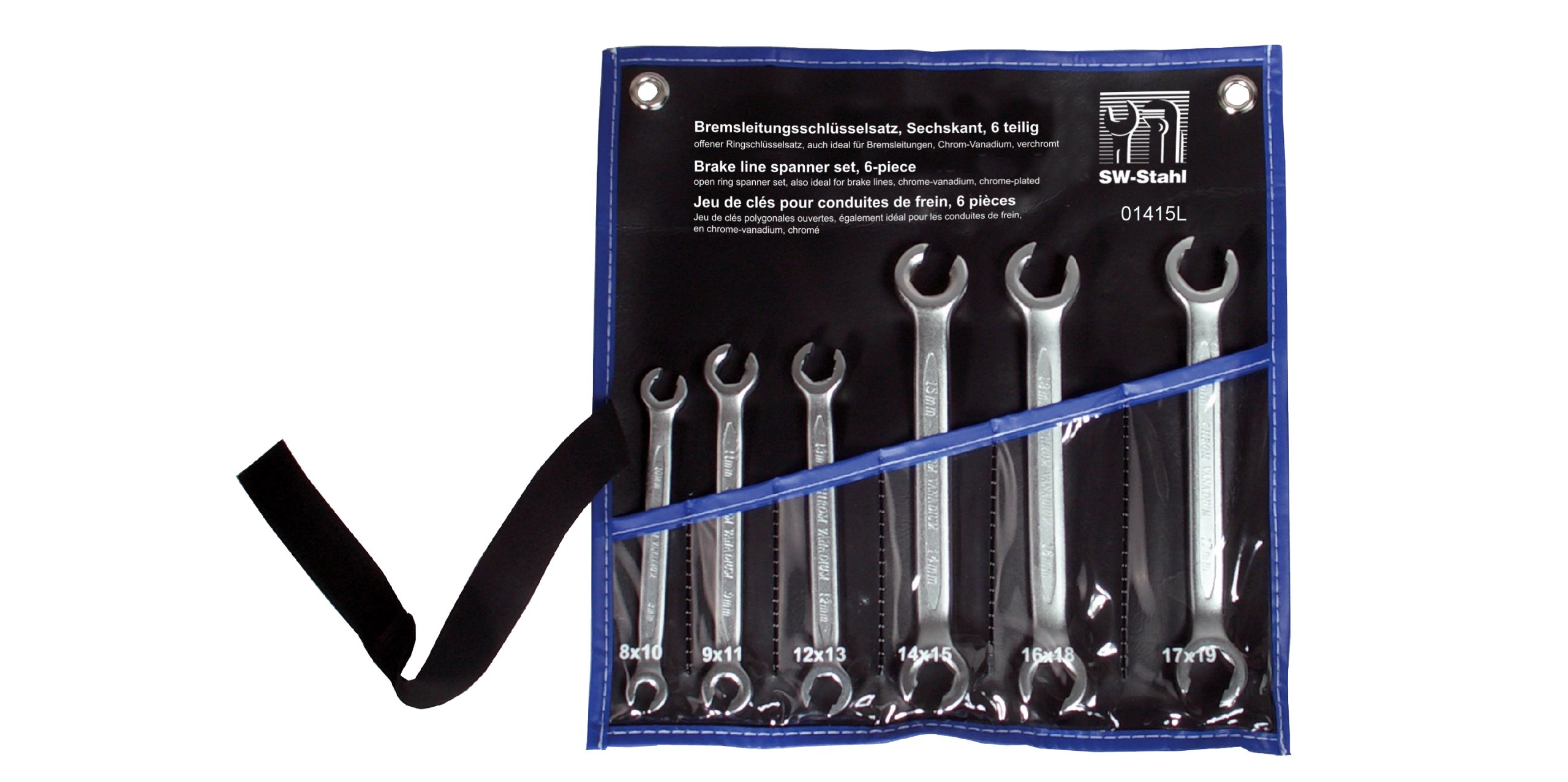 SW-Stahl 01415L Chrome-Vanadium Brake Line Hex Spanner Set
