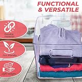 Amtido Clear Plastic Storage Bins 6 Pack Fridge Pantry Organization view 5