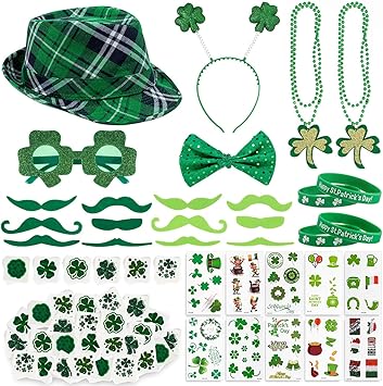 green plaid fedora hat