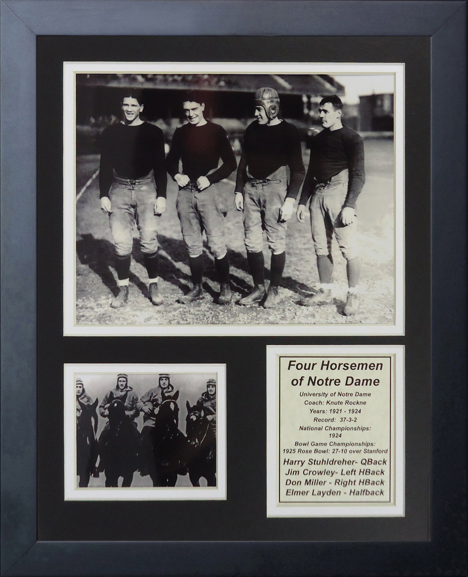 Legends Never Die Four Horsemen of Notre Dame Framed Photo Collage, 11 by 14-Inch