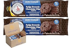 Sugar Free Cookies Baked With Real Cocoa| Fudge Brownie Chocolate Chip | Keto Friendly Snack | 8 oz Pack of 2 | Every Order is Elegantly Packaged in a Signature BETRULIGHT Branded Box!