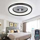 KAMLAM 24" Bladeless Ceiling Fan with Light, Modern