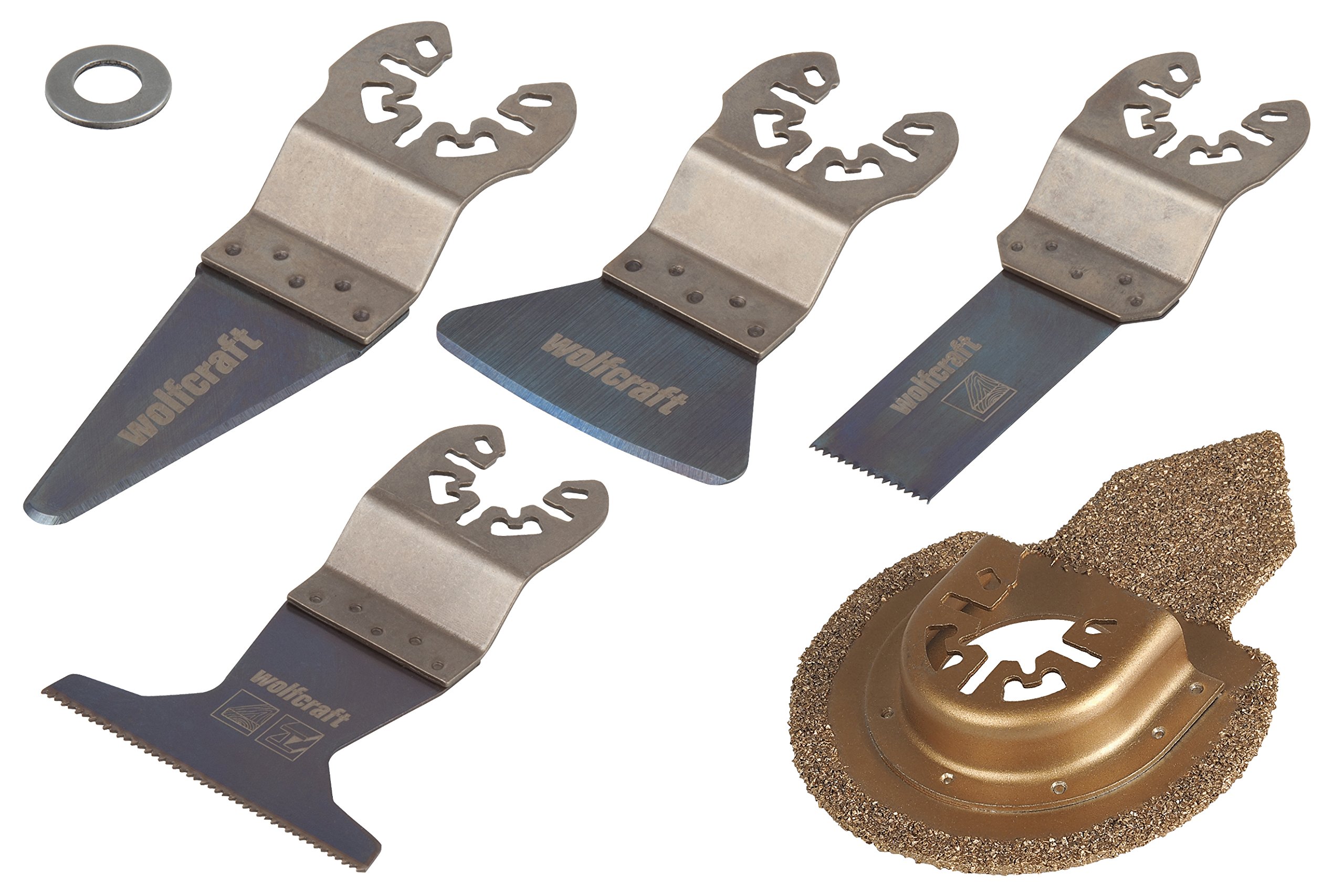 wolfcraft Vibration Saw Starter Set "PRO" 5 Pcs., Universal Receptacle I 3962000