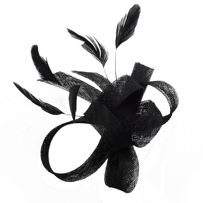 New Elegant Navy Blue Hair Tie Fascinator Wedding Party Royal