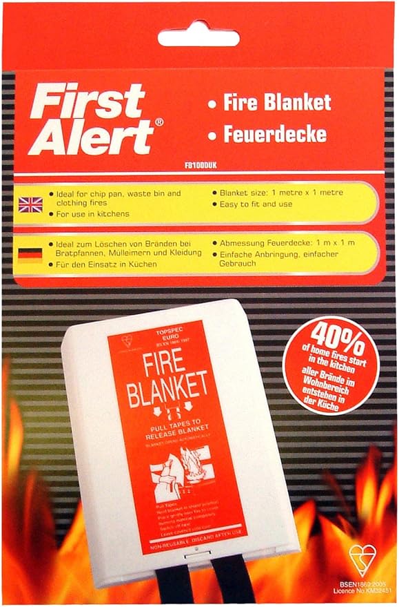First Alert Kitchen Fire Blanket (1m x 1m, FB100DUK) Amazon.co.uk DIY