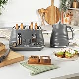 Salter Rapid Boil Kettle 1.7L 3kW Ripple Grey Cordless 360° Base view 3