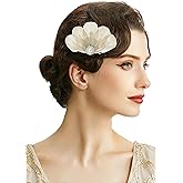 BABEYOND Peacock Feather Hair Clip Peacock Fascinator with Rhinestones Roaring 20s Peacock Flapper Fascinator 1920s Headpiece