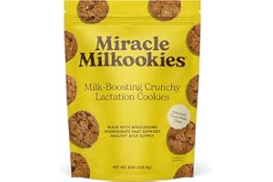 Miracle Mama Milkookies- Lactation Cookies – Oatmeal Chocolate Chip– Support Milk Supply with Oats, Flaxseed & Brewer’s Yeast – Delicious, Nourishing Treat for Moms (Pack of 1, 8 oz Bag)