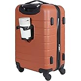 Wrangler Smart Spinner Hardside Luggage, 22-Inch Carry-On, Burnt Orange