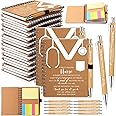 Jetec 36 Set 2025 Nurse Week Gifts Bulk Nursing Appreciation Thank You Gift Set Kraft Spiral Notebooks with Sticky Notes Bamboo Ballpoint Pen for Medical Assistants Healthcare Staff Students Coworker